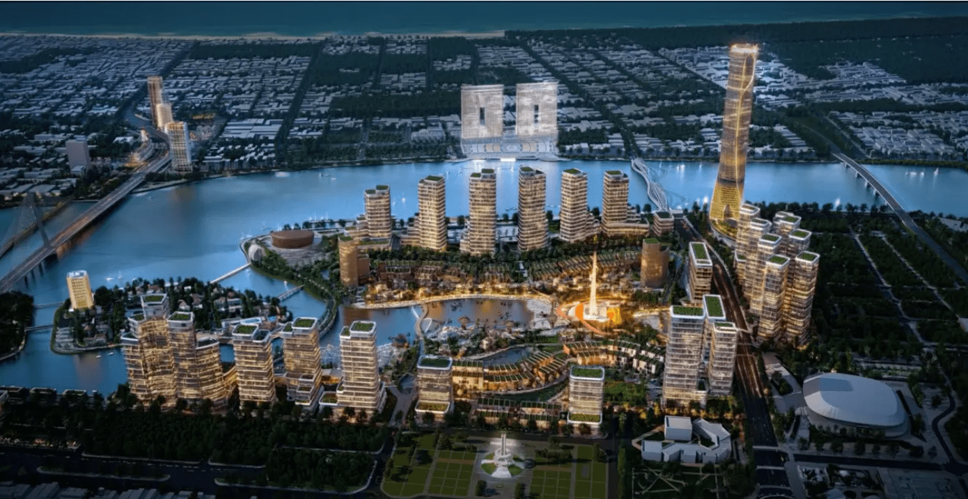 Phối cảnh thiết kế siêu tổ hợp Da Nang Downtown bên bờ sông Hàn